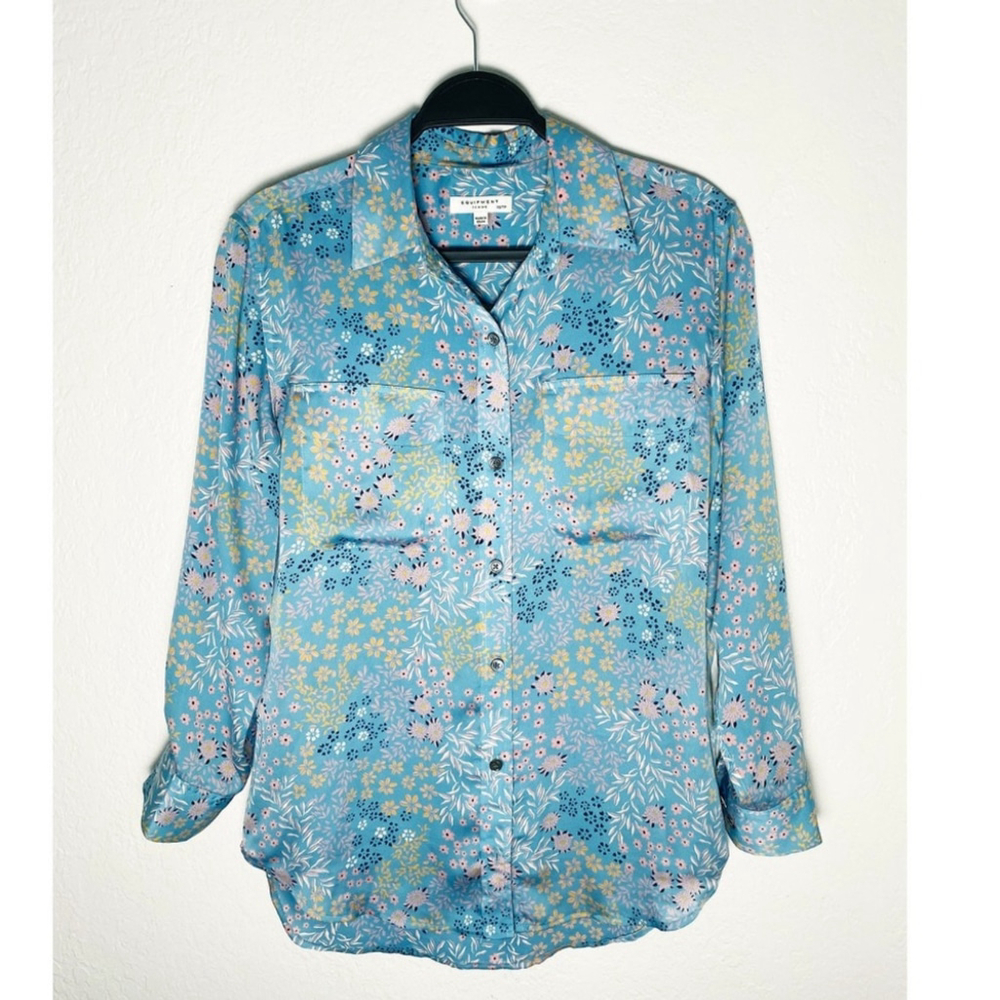 Equipment Floral Patterned Shirt blouse xs